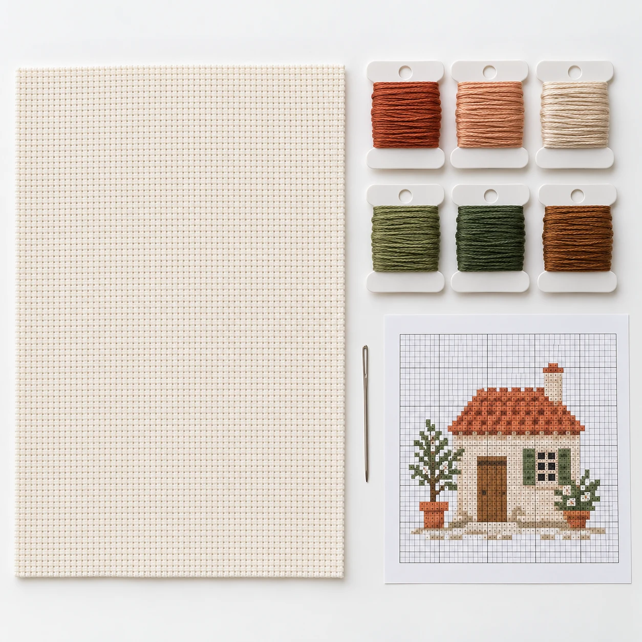 Little courtyard cross-stitch kit